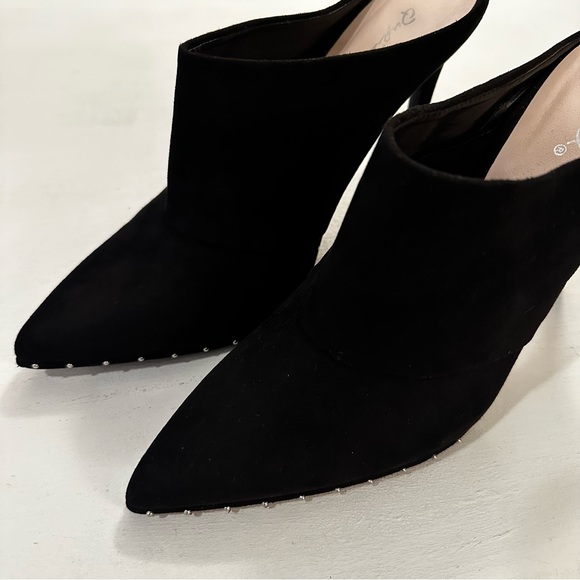 Qupid Vanessa Stud Mule Velvet Leatherette Black Size 8.5 - Picture 8 of 15